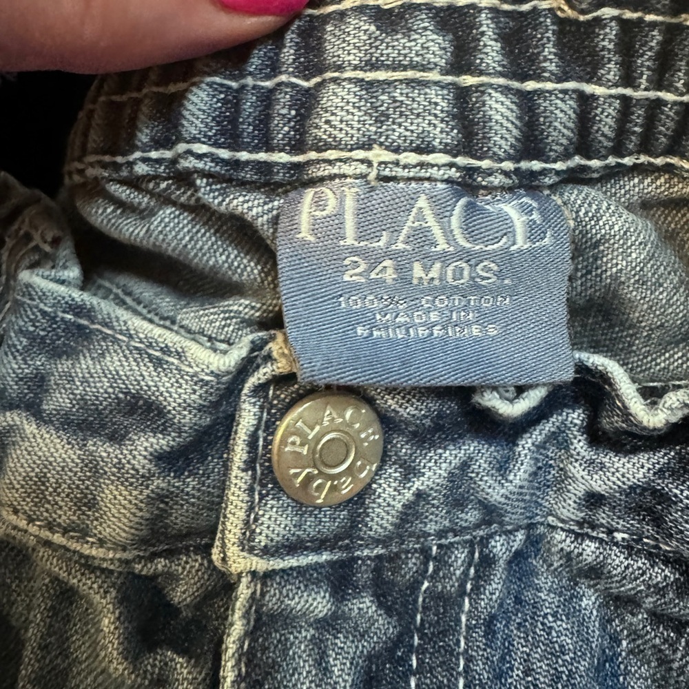 Childrens Place Blue Jeans With Adjustable Waist 24 months